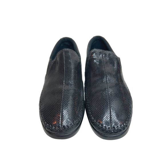 SAS Dream Black Snake Slip On Loafers Size 10 Tripad Comfort Shoes Suppo… - Picture 3 of 10